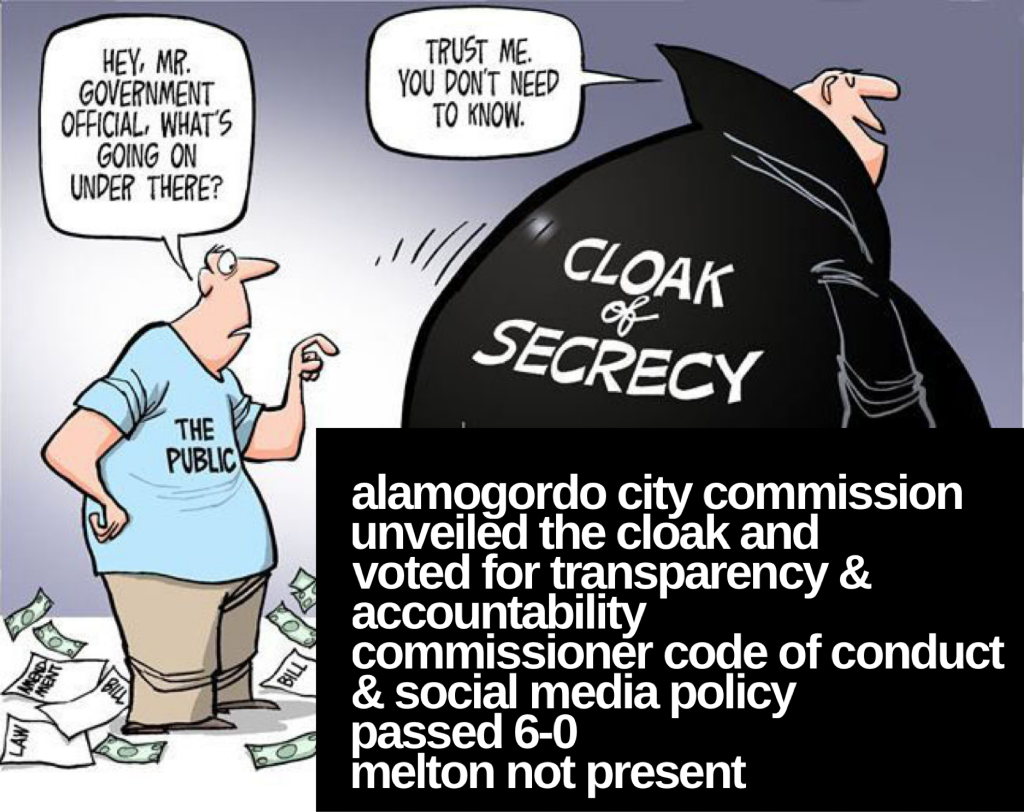 AlamogordoTownNews.com Alamogordo City Commission PASSES 1st Publication of Code of Conduct & Social Media Use Policy for Commission